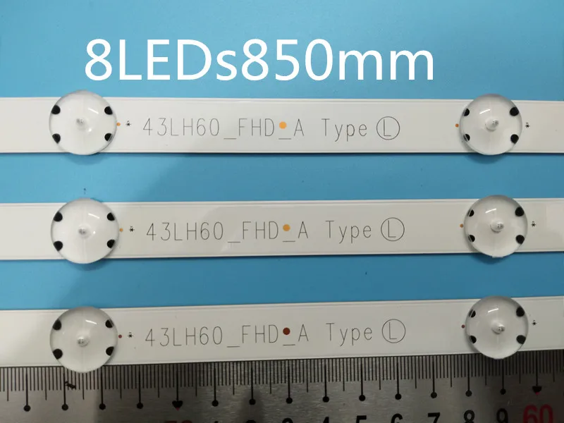 (Новый комплект) 30 шт. 8 светодиодный 850 мм подсветка полосы для LG HC430DGN-SLNX1 43UF6400 43UF640V