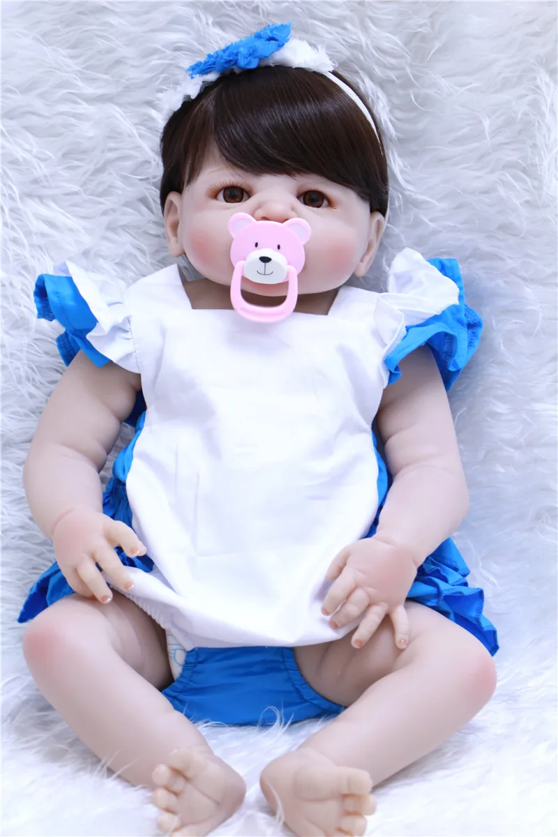 Поддельные куклы reborn baby 22 &quot55 см полностью силиконовая кукла для девочек