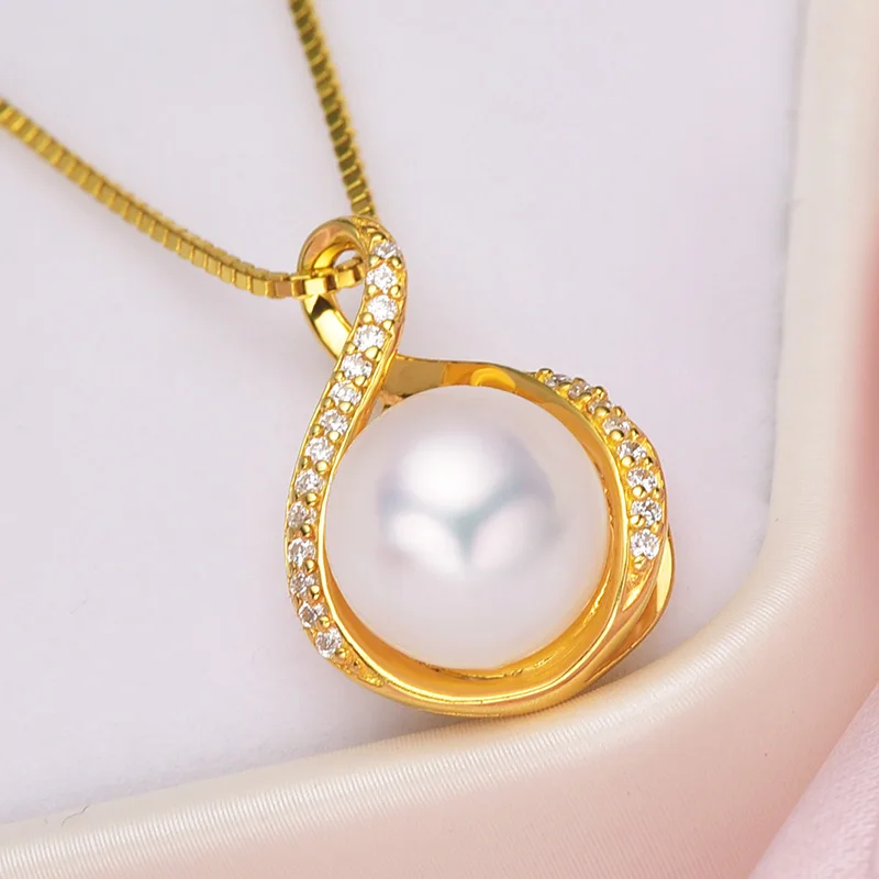 Ожерелье из серебра 925 пробы с натуральным пресноводным жемчугом|jewelry cases for