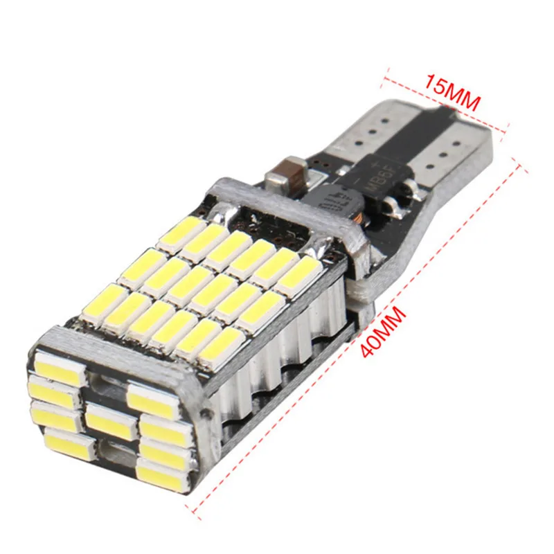 2 шт. светодиодный декодирования обратный светильник T15 4014 45SMD рулевого 1157