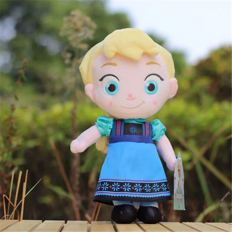 Плюшевая кукла Принцессы Диснея игрушки 30 см Q Version детства замороженная Эльза