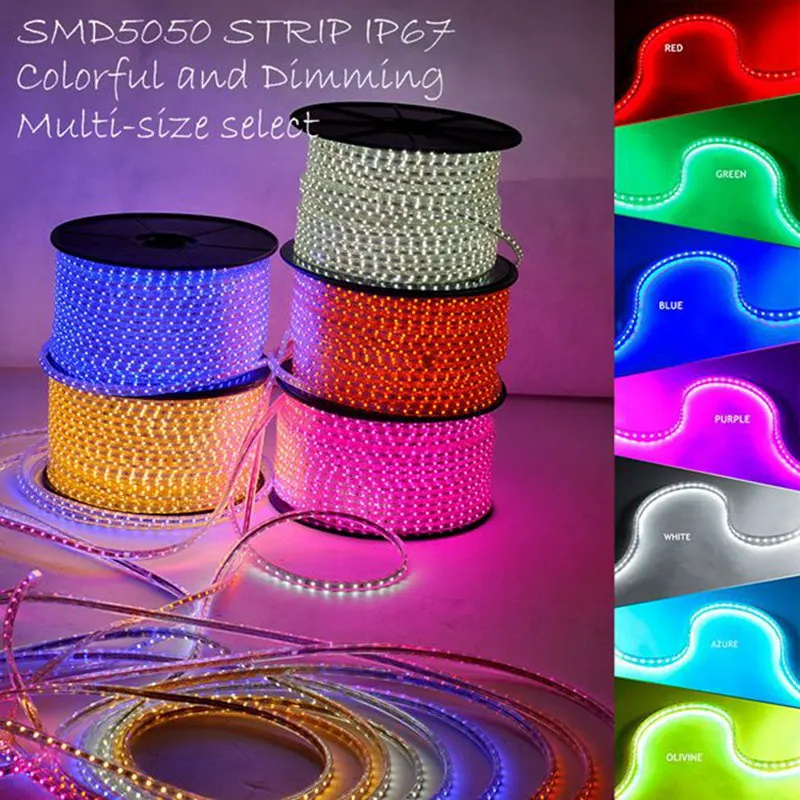 

SZYOUMY 50M(Meter) Waterproof 220V 230V 240V 5050 Led Strip Light Ribbon 60led/m RGB Light With 20 Keys RGB Controller +Plug