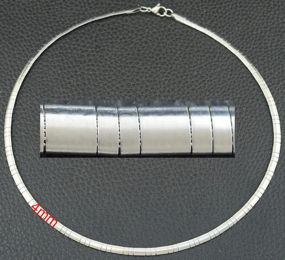Silver Color Модные Нержавеющая сталь Ювелирное Украшение, 3/4/6/8 мм OMG Красочные колье Цепочки и ожерелья воротник не сужающийся книзу массивный для Для женщин Мода змея цепи подарок для девочки - Окраска металла: Silver Color