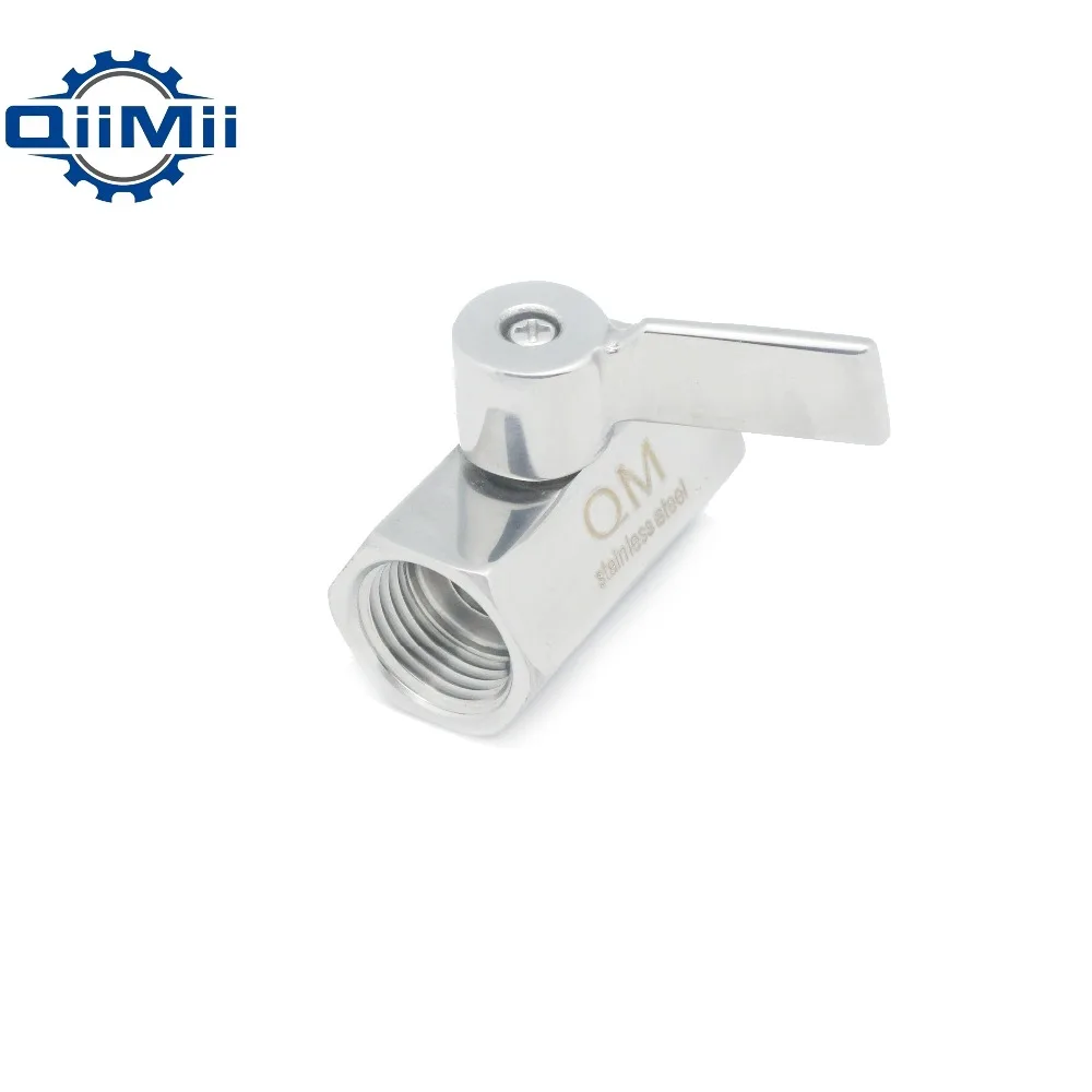SS304 Сантехнический мини шаровой клапан 1/8 &quot-3/4&quot NPT Женский поток из нержавеющей