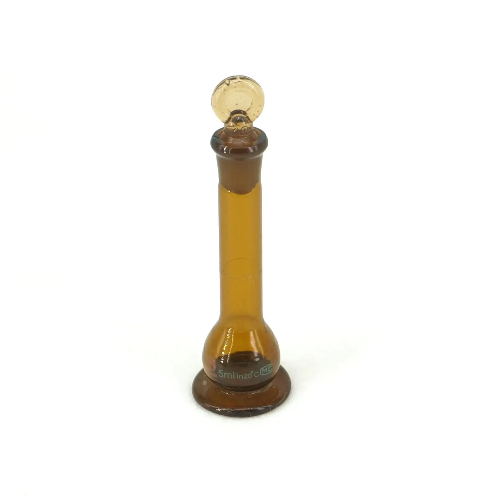 

5ml Brown Lab Volumetric Flask Measuring Borosilicate Glass With Stopper Base