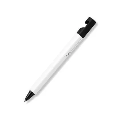 White Mijia Fizz многофункциональная 2 в 1 гелевая ручка и держатель для мобильного телефона 0,5 мм вращающиеся гелевые черные чернила для ручки для письма ручка с несколькими знаками - Цвет: White