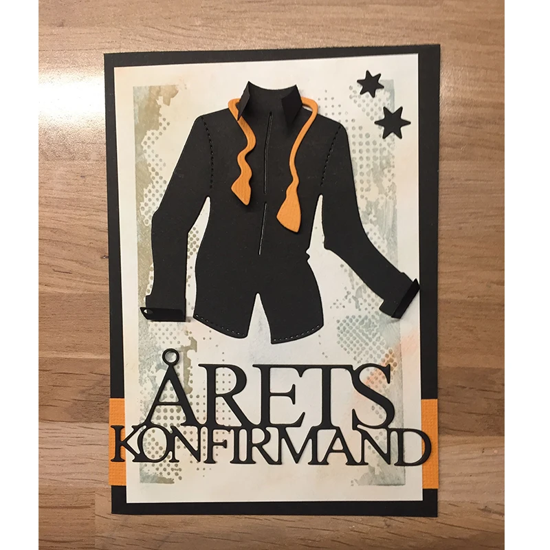 Мужская рубашка галстук набор одежды металлические режущие штампы для DIY