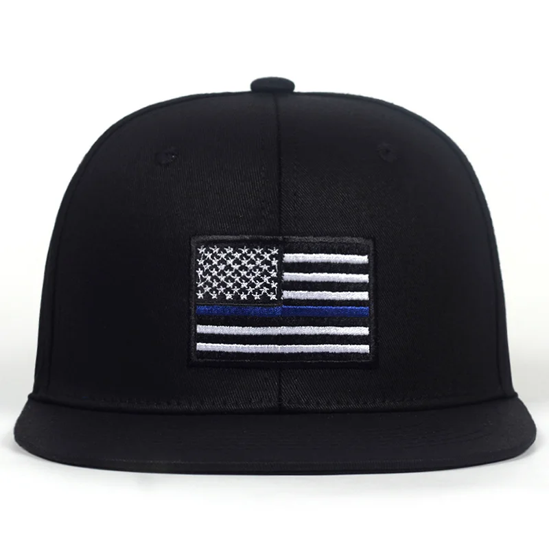Высокое качество Американский флаг Snapback кепки для мужчин женщин бейсболка шапки шляпа кости хип-хоп шапки Gorras хлопок кепки gorras casquette - Цвет: Черный