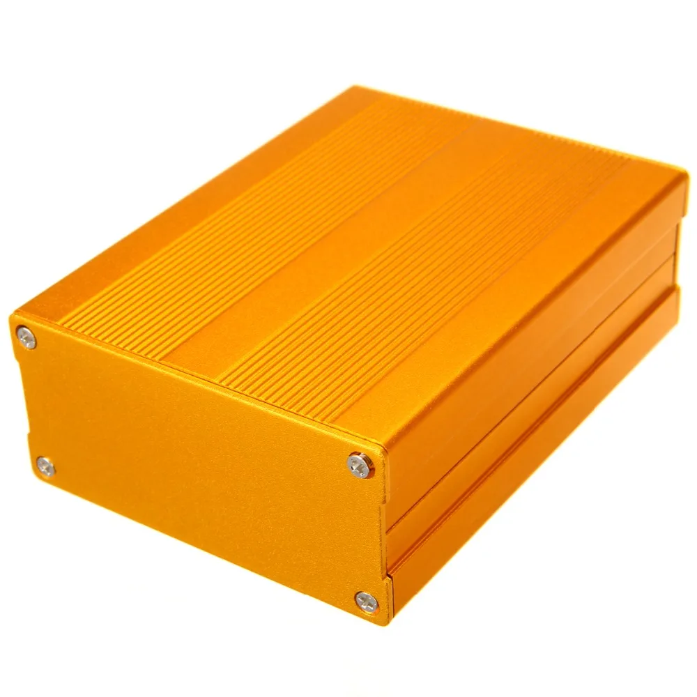 

Gold Extruded Aluminum Enclosure Electronic Project Amplifier Circuit Board Box Case 100x76x35mm