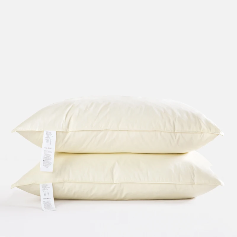 Высококачественная пуховая подушка с перьями водоплавающая белая желтая