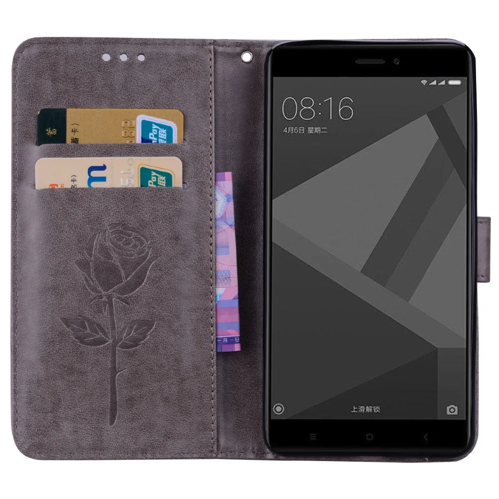 Чехол для redmi note 4 x, кожаный чехол-бумажник, чехол-книжка из искусственной кожи, мягкий чехол для задней панели s, чехол для redmi note 4, откидная крышка, чехол для redmi note 4X pro