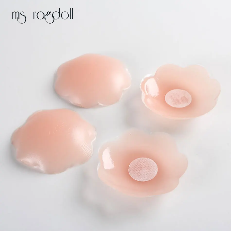 1 пара самоклеющихся многоразовых силиконовых накладок на соски для груди