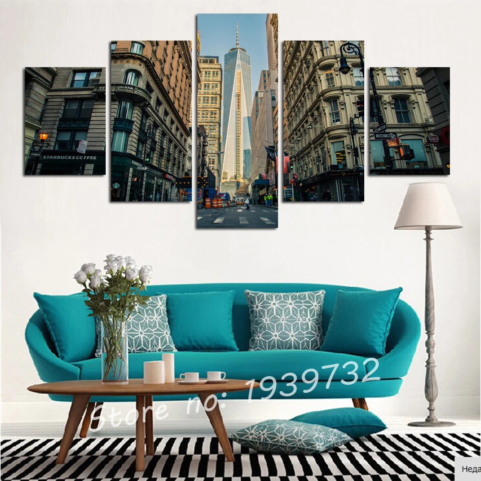 2016 Топ Мода Fallout Гранд Сити холст Картины здание помещает за стены Книги по