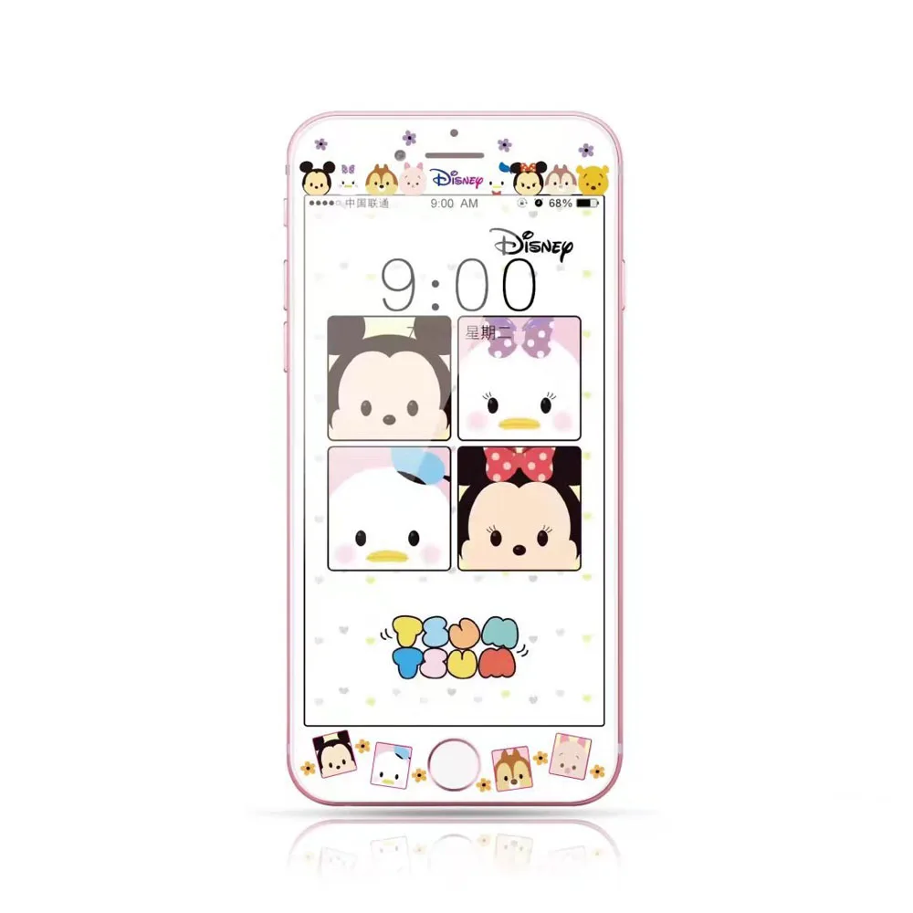 4 Mouse Kitty Защитная пленка для экрана из закаленного стекла для iphone 8 Plus 6 6s 7 Plus Tom Jerry Bear мультяшная 3D изогнутая кромка пленка для полного покрытия DH84 - Цвет: 4 Mouse