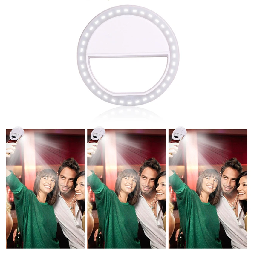 Fashion LED Photography Flash Light Up Selfie Luminous Lamp Night Phone Ring Camera Enhancing For iPhone 7 plus 6 6S Plus 5s 5C | Мобильные
