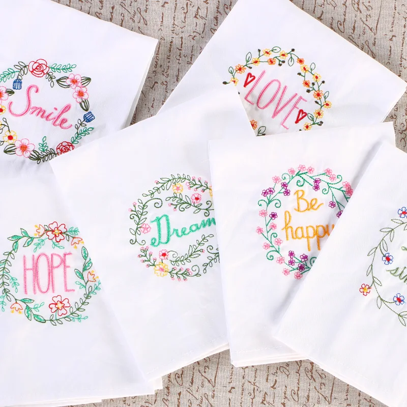 6 шт. хлопковые салфетки с вышивкой|cloth napkins|embroidered cloth napkinsnapkin fabric |