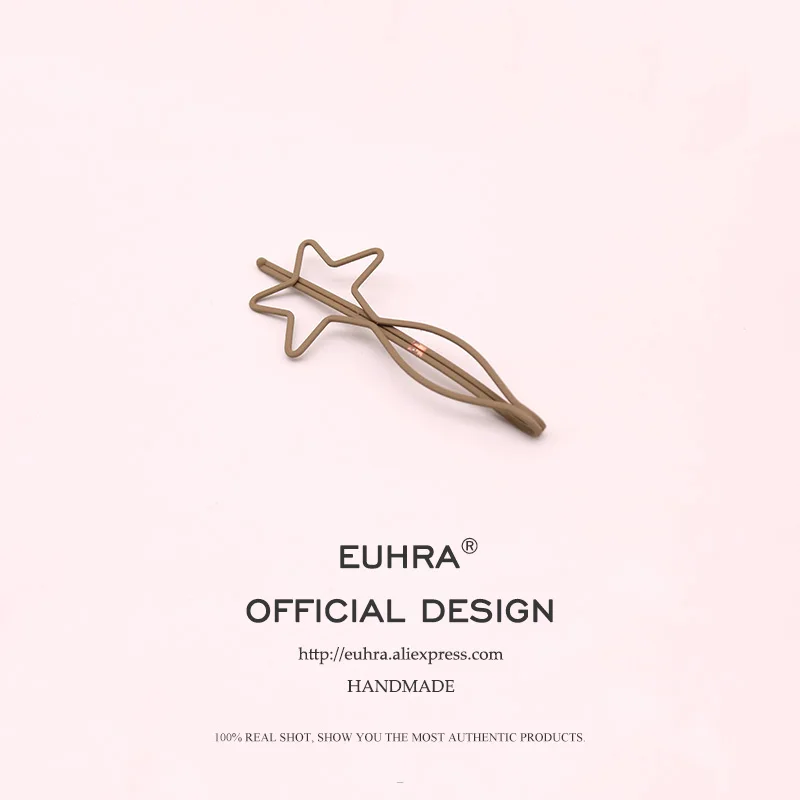 EUHRA/10 цветов, милые заколки для волос, заколки для волос с пятиконечной звездой, заколки для волос для девочек