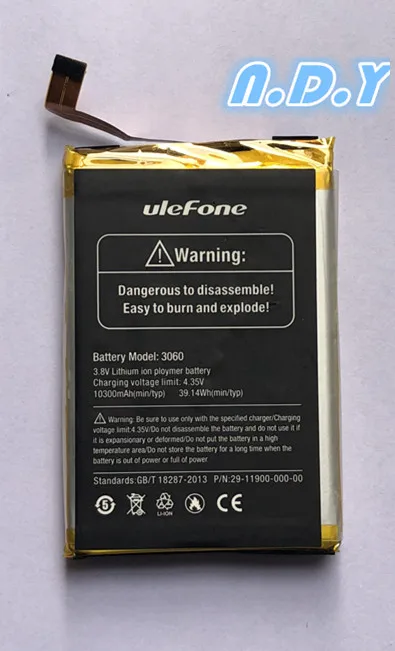 100% Оригинальный аккумулятор Ulefone Armor 3 (3060) 10300 мАч для ULEFONE armor 3T Bateria Batterie батареи