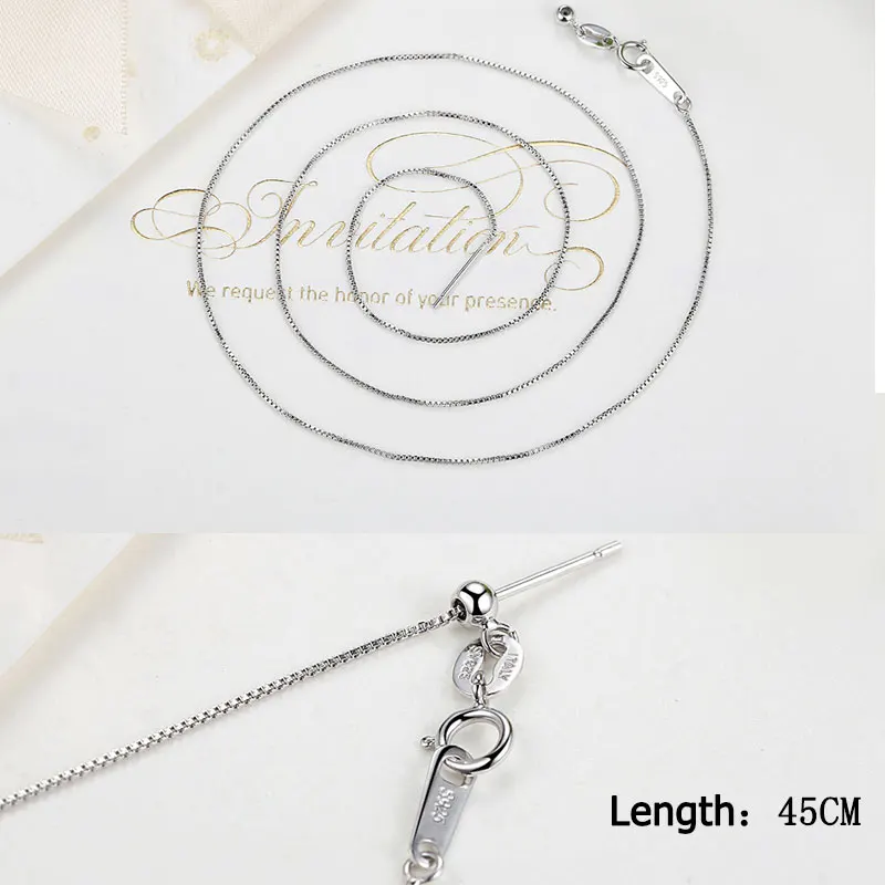 Серебряное ожерелье с цепочкой, 925 пробы, Серебряное длинное ожерелье с застежкой "Лобстер" для женщин, модное ожерелье с цепочкой, ювелирное изделие