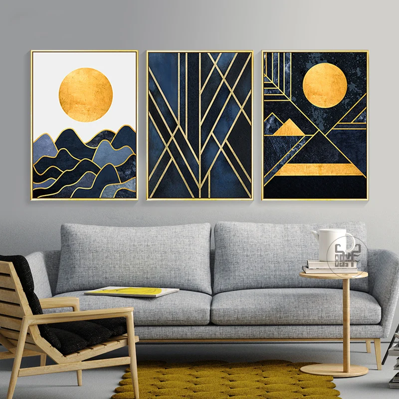 

Abstract Landscape Painting Coffee House Wall Art Modern Living Room Canvas Poster Print Study Room Picture Office Decoration