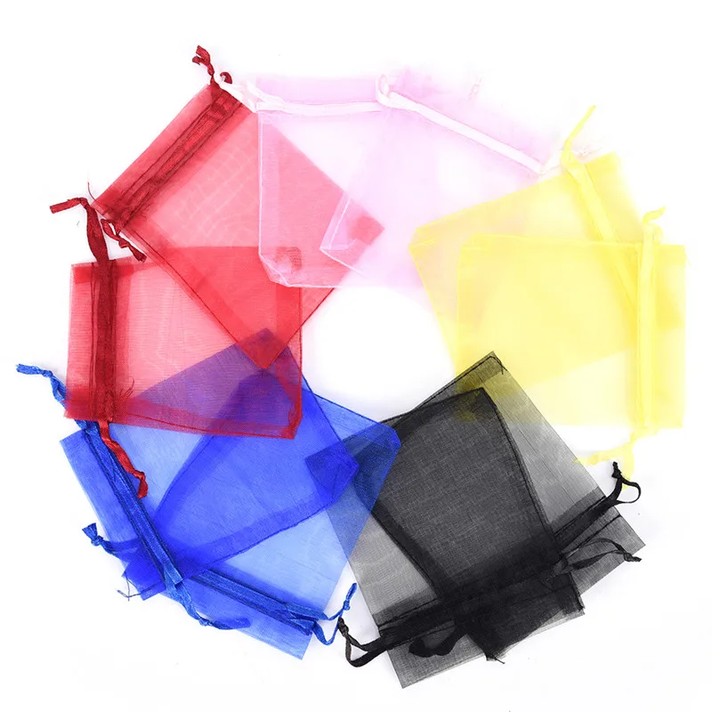 

Jewelry Packaging Bags 50pcs/pack 7x9 8x10 10x12cm Organza Bags Wedding Party Gift Bags & Pouches