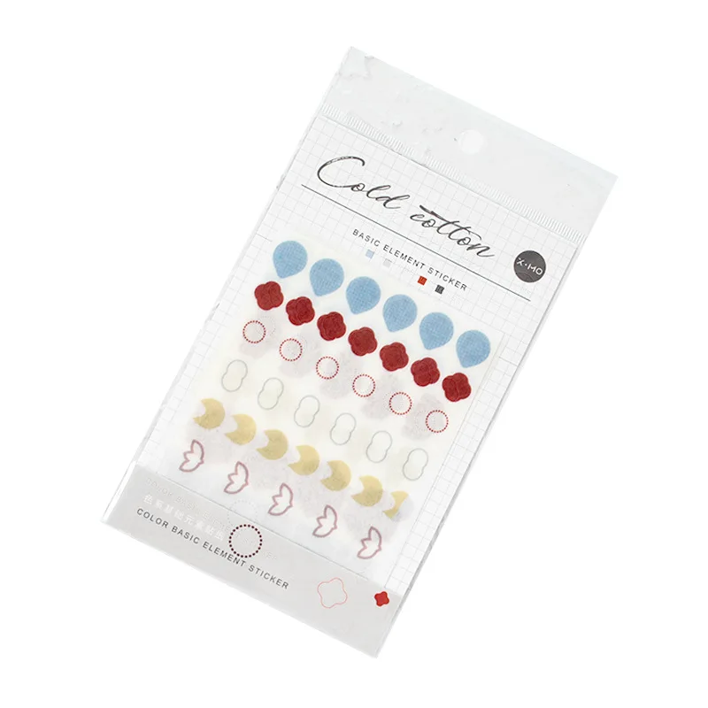 

AAGU 4PCS/Pack Circle Adhesive Sticker Decorative DIY Scrapbooking Stickers Stationery Kawaii Diary Label Sticker Bullet Journal