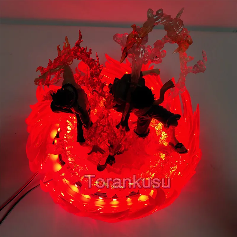 One Piece Luffy Ace Figure Fire Scene DIY Night Light LED One Piece Anime Fire Punch Table Lamp Collectible Toys Children Gift