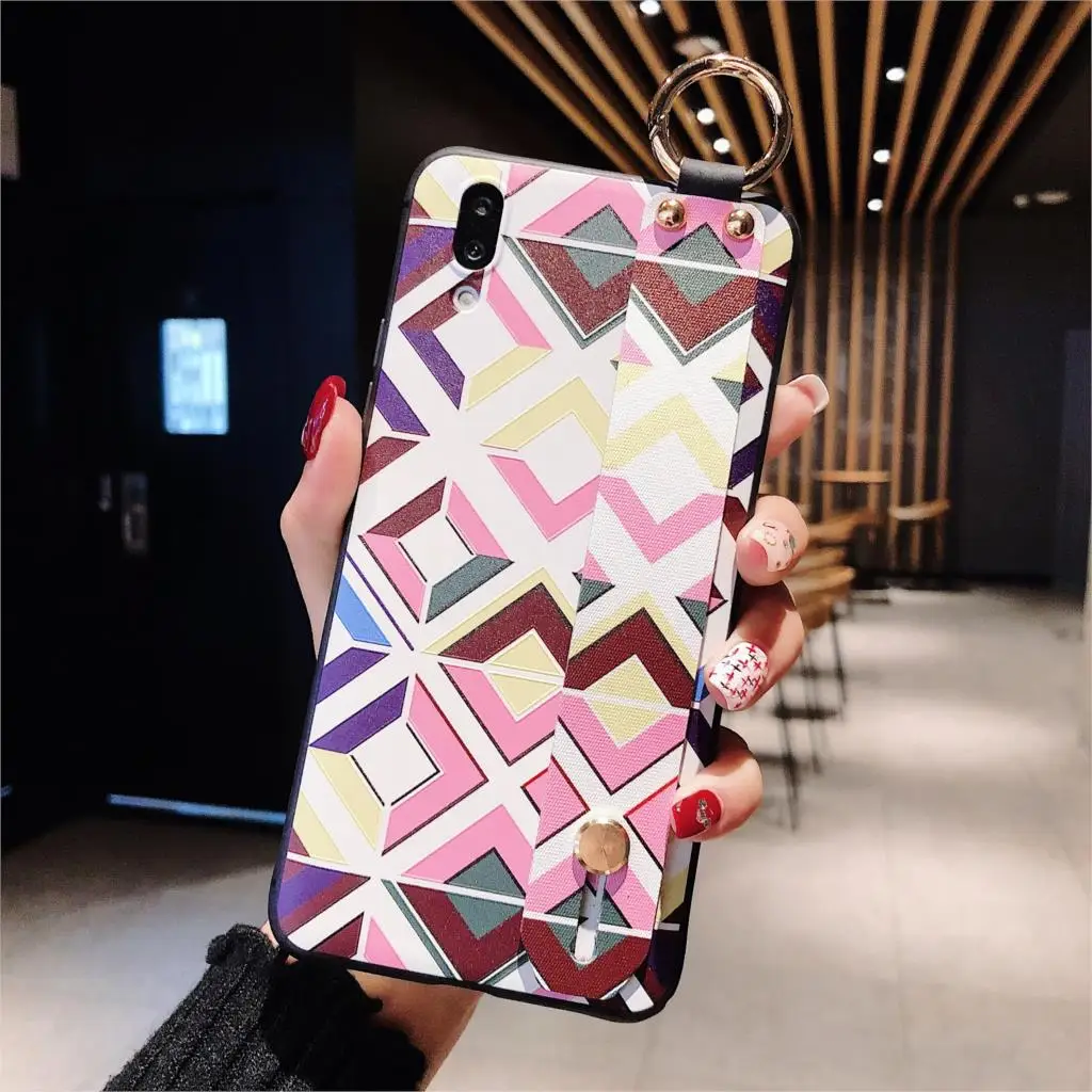 3D рельефный винтажный цветочный ремешок повязка на руку чехол для iPhone X XR XS Max Finger
