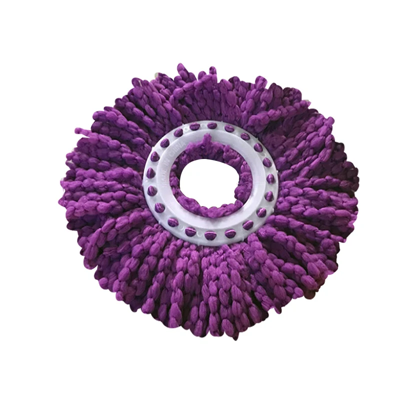 purple 1 шт. 360 Волшебные автоматические вращающиеся напольные швабры насадка на швабру из микрофибры Замена вращаются бытовые чистящие аксессуары - Цвет: purple