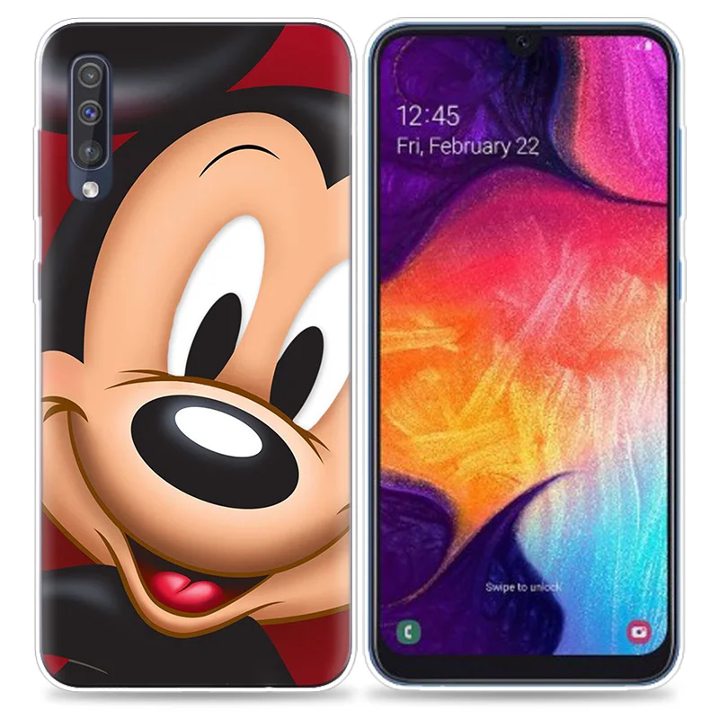 Transpatrent силиконовый чехол для samsung Galaxy A50 A70 A30 M30 M20 A10 A20 A40 M20 крышка телефона Минни Мышь