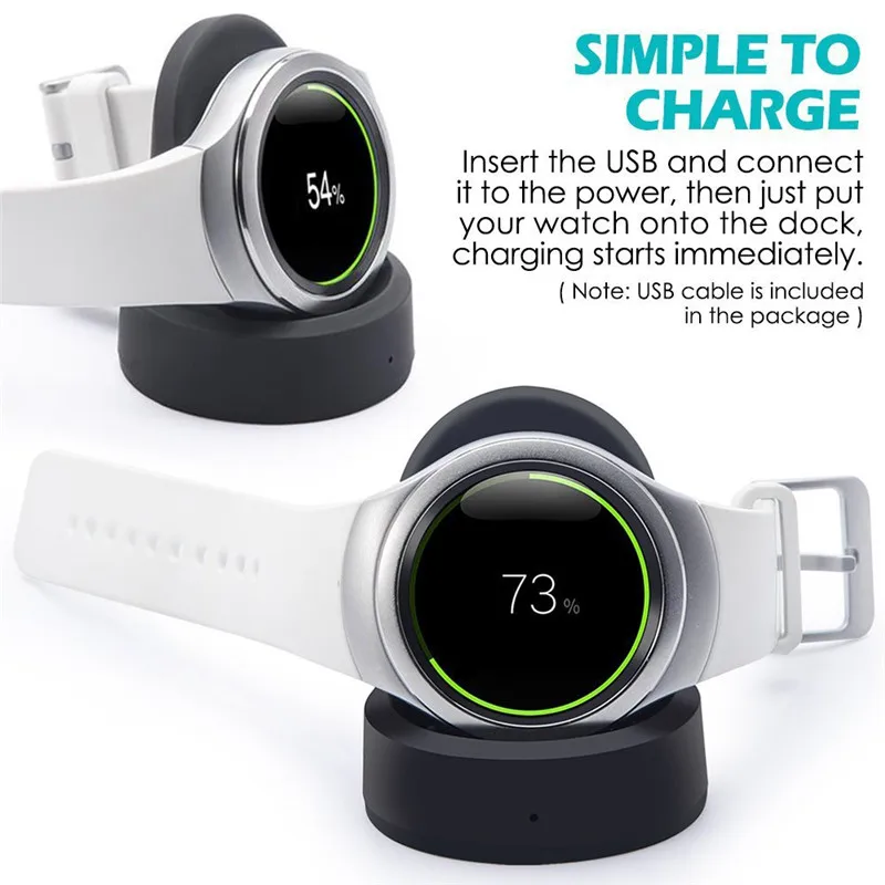5 Вт смарт часы QI Беспроводное зарядное устройство Pad для Samsung Gear S3 Classic/S3 frontier S2