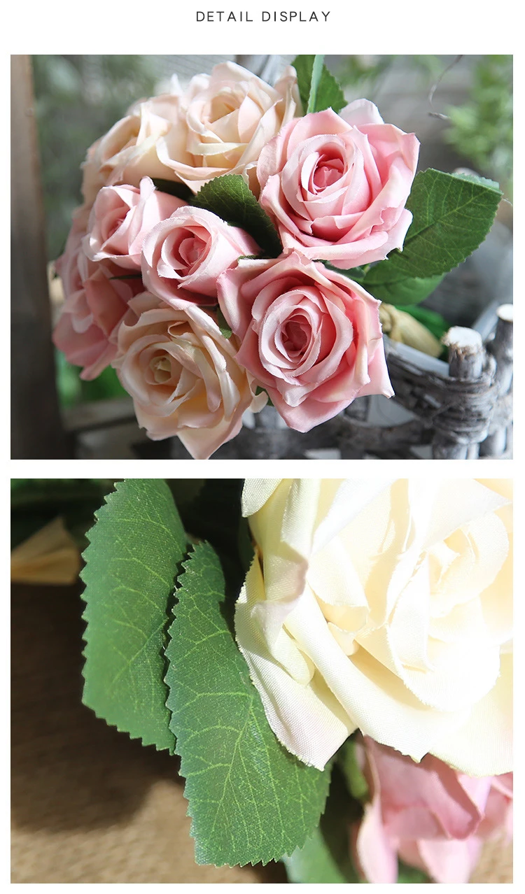 9 букет роз kwiaty fleurs blumen flores para manualidades fiori flor cicek шелковые цветы для украшения дома свадебный цветок