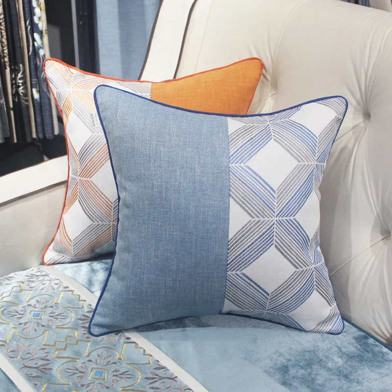 European Jacquard Cushion Cover Luxury Patchwork Cojines Decorativos Para Sofa Decorative Pillows High Precision Cushions 1 pc | Дом и сад
