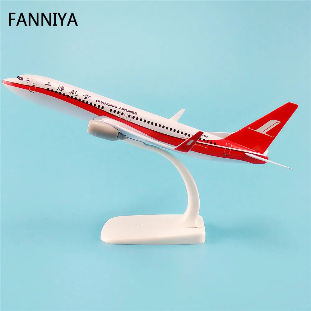 20 см сплав металла Air China ShangHai Airlines модель самолета Boeing 737 B737 800 Airway W Стенд самолет