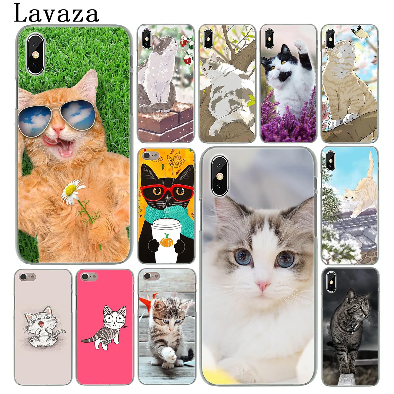 Lavaza симпатичный Жесткий Чехол для iPhone XR X XS 11 Pro Max 10 7 8 6 6S 5 5S SE 4S 4|Чехлы-накладки| |