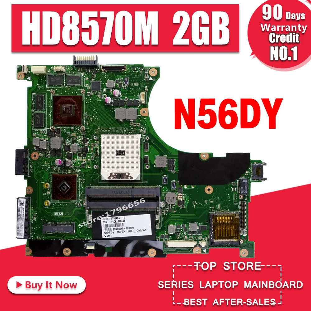 N56DY материнская плата для ноутбука Asus N56D N56DP R501DY N56DYA 60 NQOMB1002 C03 HD 8570M HD8570M 2GB