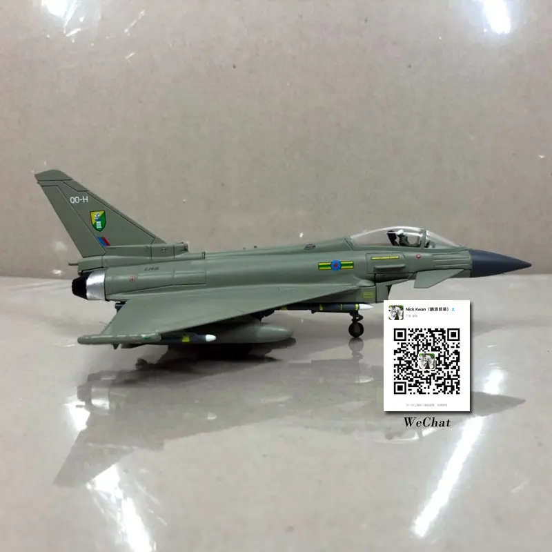 AMER 1/100 масштаб Eurofighter Typhoon EF-2000 мультирольный истребитель литой под давлением металлический военный самолет модель игрушки для коллекции, подарок