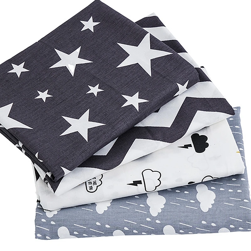 small piece star Printed Twill cotton patchwork fabric for DIY dolls and baby colth Handmade Accessories Crafts TJ8691-4 | Дом и сад