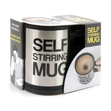 Automatic Electric Self Stirring Mug Coffee Mixing Drinking Cup Stainless Steel 350ml 1pcs/lot dropship | Дом и сад