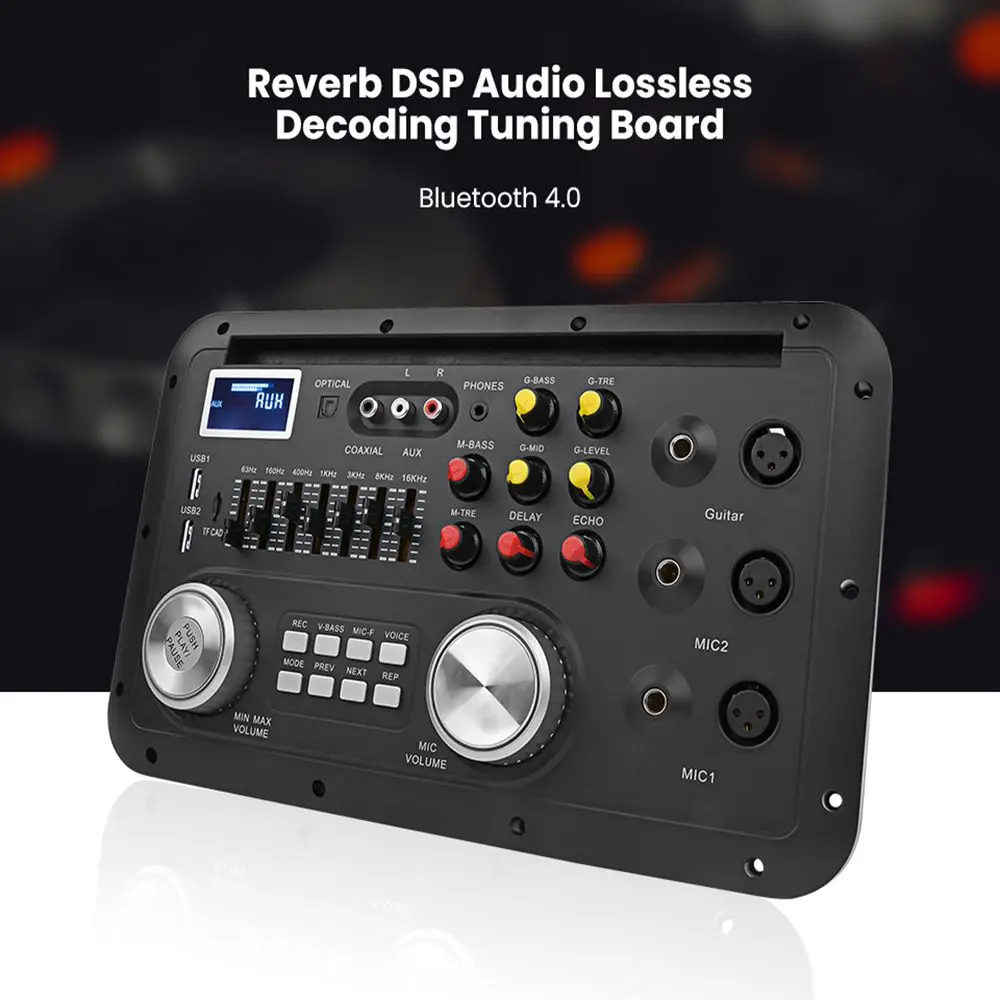 LEORY DC9-12V MP3 декодер доска DSP bluetooth караоке предусилитель без потерь волоконный коаксиальный эквалайзер для домашнего усилителя гитары