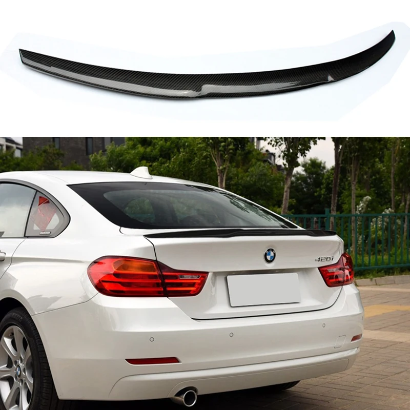 Для BMW F36 УГЛЕРОДНЫЙ Задний спойлер M4 Style 4 серии двери Gran Coupe 2014 2015 2016 UP 420i 420d 428i