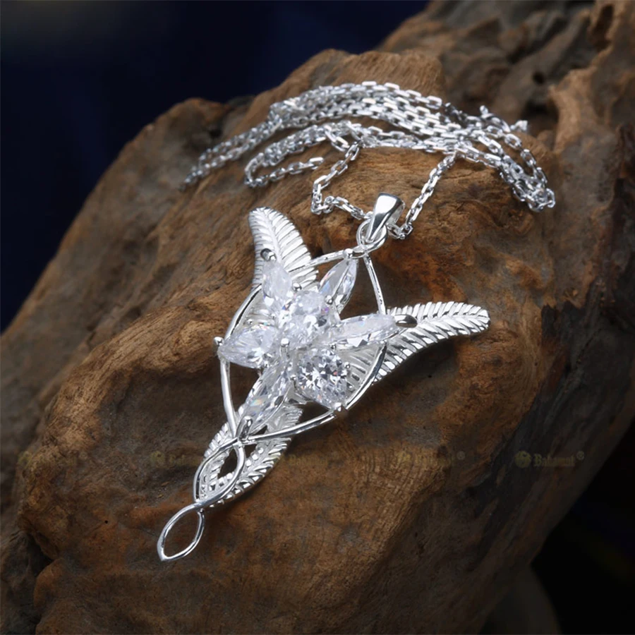 LOTR Arwen Evenstar S925 серебряная подвеска ожерелье Elf Nekclace серебряные ювелирные изделия