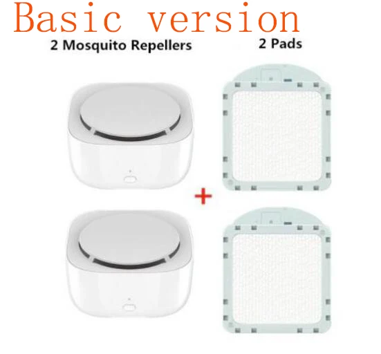 Basic version 2pcs Xiaomi Smart Bluetooth Отпугиватель комаров Функция синхронизации без нагрева вентилятор привод Отпугиватель насекомых - Цвет: Basic version 2pcs