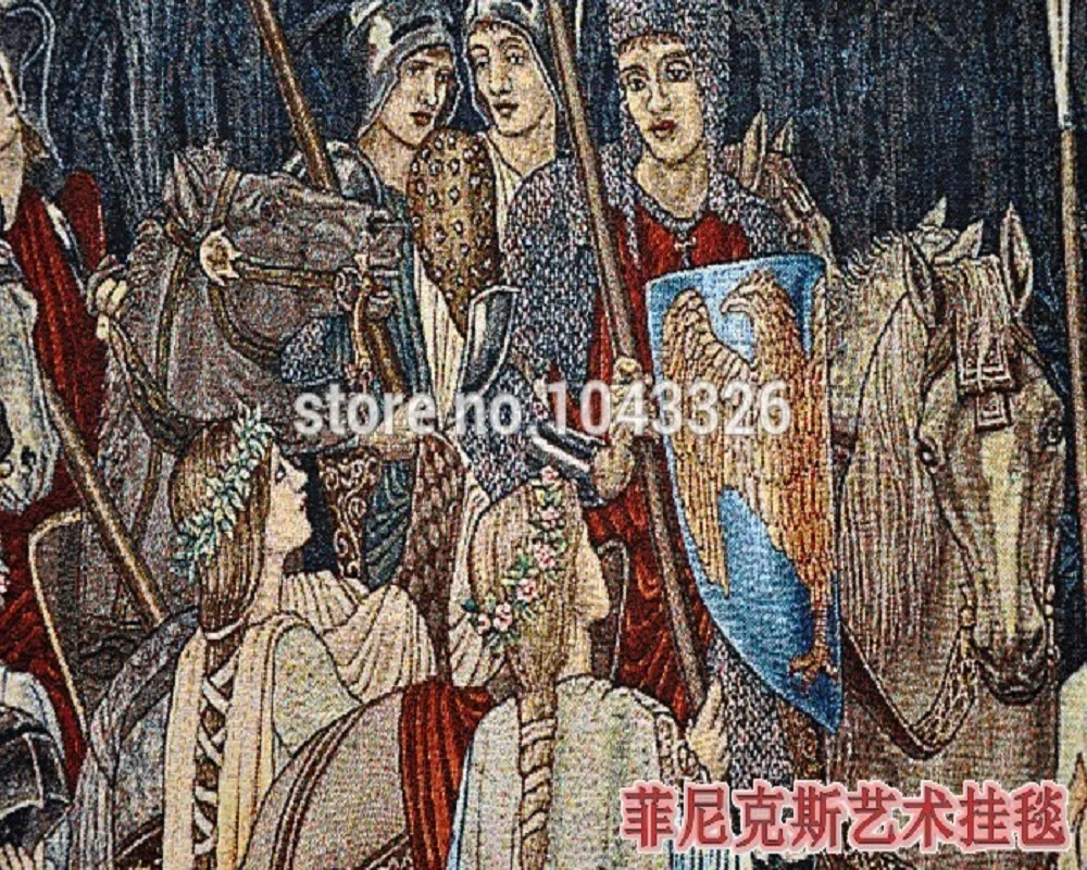 140*100 см Вильям Моррис Священный Грааль военный рыцарь antiqu хлопковая ткань
