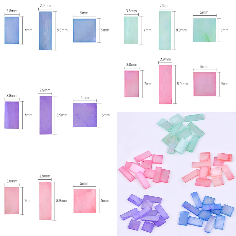 10 шт. разноцветные раздавленные морские хлопья натуральные камни из ракушек