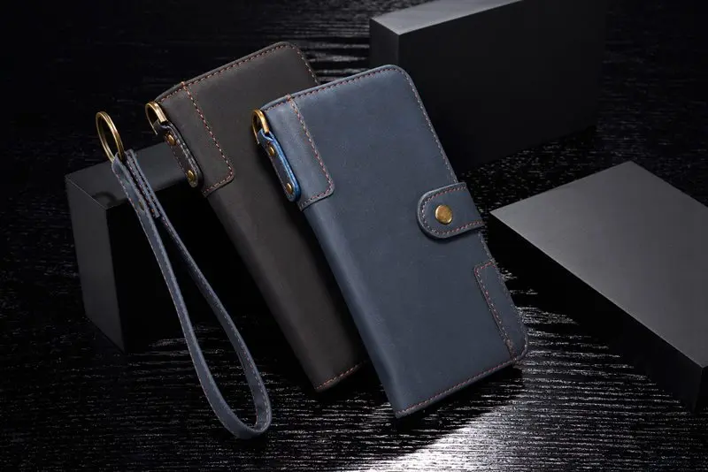 Чехол-Кошелек на ремешке для samsung Galaxy Note 8, 9, 10 Pro, S7 Edge, S8, S9, S10 Plus, S10e, откидная крышка из искусственной кожи, чехол для телефона