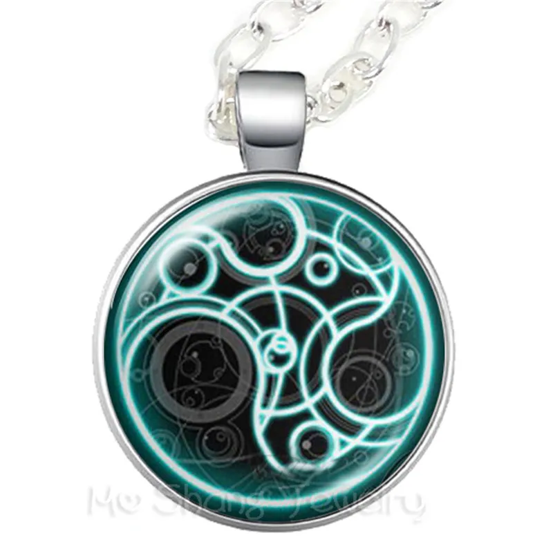 Прочный чехол Teen Wolf Цепочки и ожерелья Винтаж Pentacle Wicca Стекло медальон для