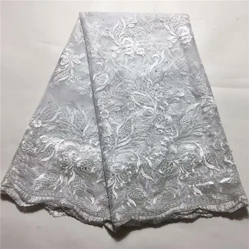 2019 кружевная ткань в нигерийском стиле Очаровательная вышитые Африканский