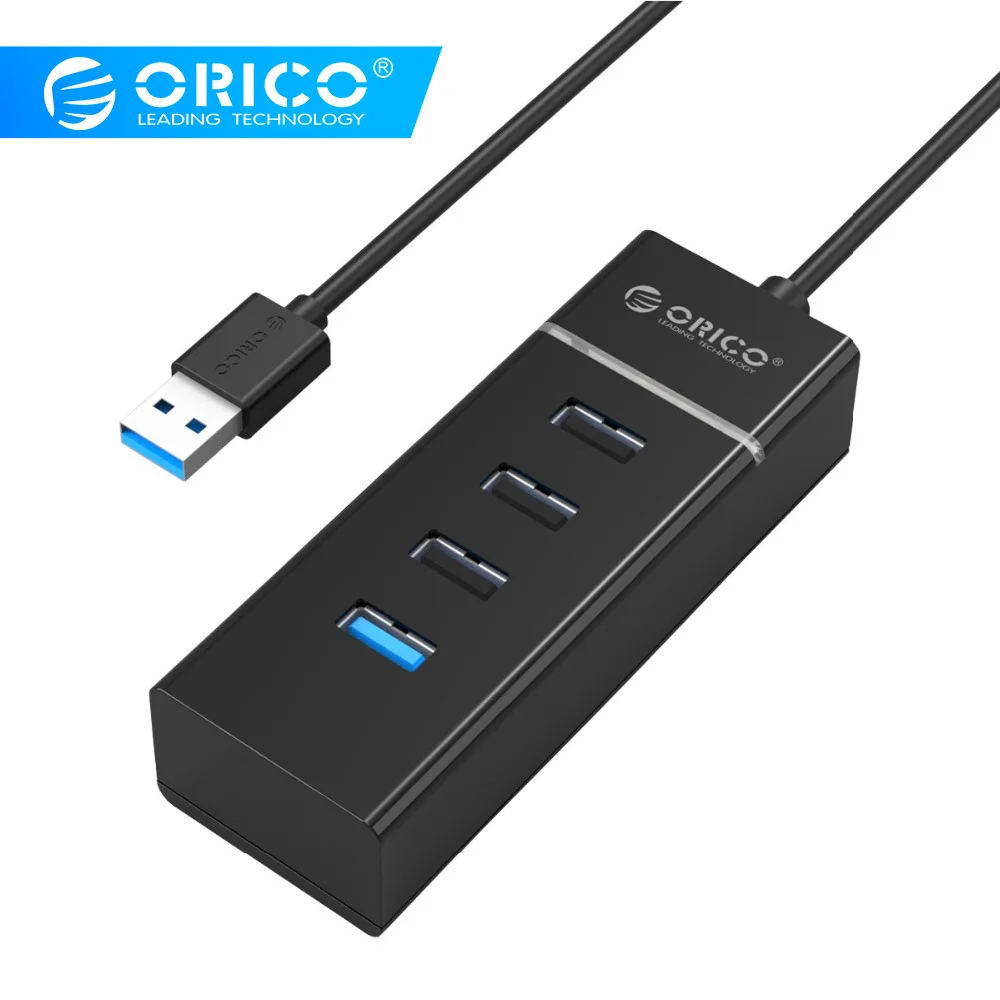 ORICO 4 порта USB3.0 и USB2.0 концентратор для ноутбука MacBook планшетный компьютер OTG usb-хаб-черный