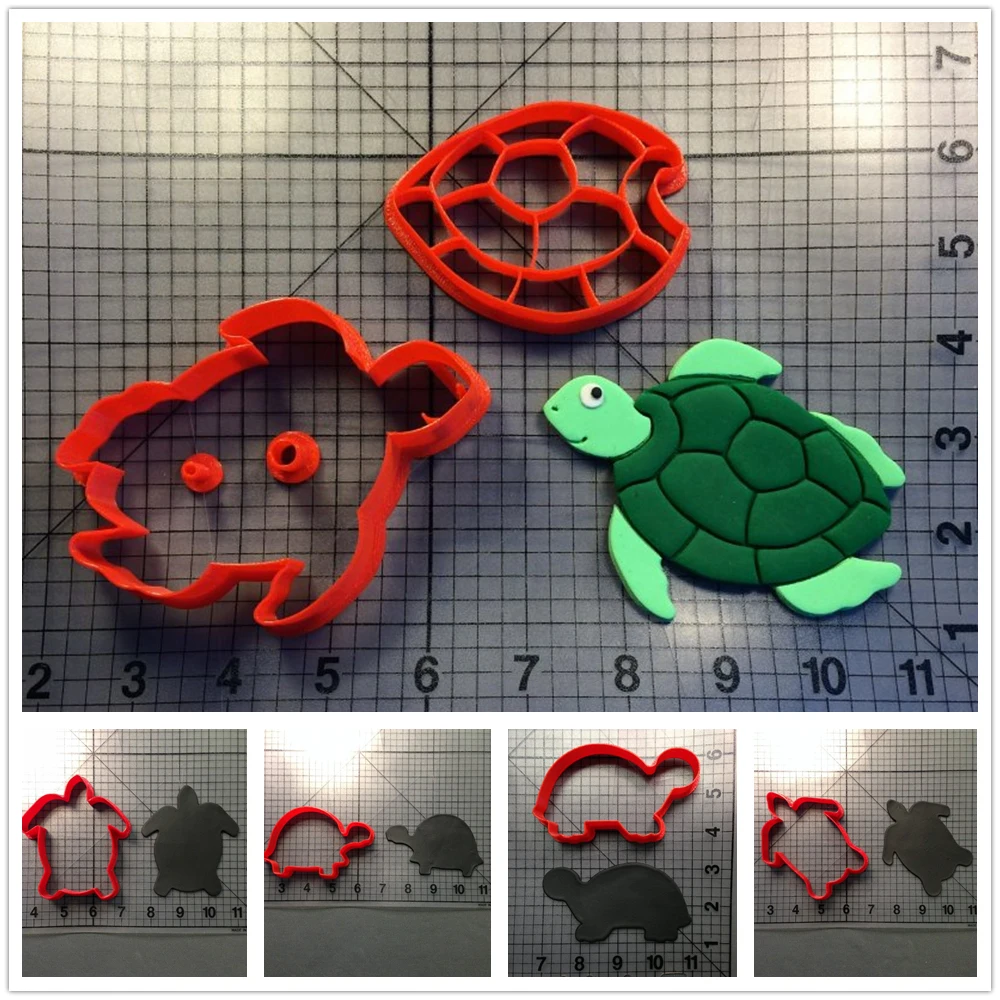 Sea Turtle And Series Cake Decorating Tooks Custom Made 3D Printed Fondant Cupcake Cookie Cutter Set Kitchen Accessories | Дом и сад